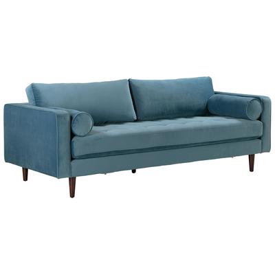 Tov Furniture Sofas and Loveseat, Loveseat,Love seatSofa, Polyester,Velvet, Contemporary,Contemporary/ModernMid-Century,Edloe Finch,mid century,midcenturyModern,Nuevo,Whiteline,Contemporary/Modern,tov,bellini,rossetto, Tufted,tufting, Blue, Foam,Poly
