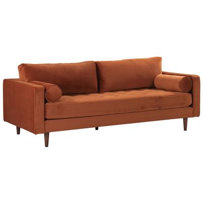 Tov Furniture Sofas and Loveseat, Loveseat,Love seatSofa, Polyester,Velvet, Contemporary,Contemporary/ModernMid-Century,Edloe Finch,mid century,midcenturyModern,Nuevo,Whiteline,Contemporary/Modern,tov,bellini,rossetto, Tufted,tufting, Rust, Foam,Poly