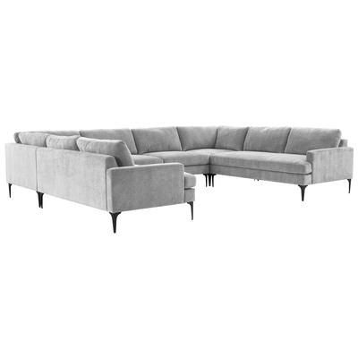 Tov Furniture Sofas and Loveseat, Loveseat,Love seatSectional,Sofa, Polyester,Velvet, Contemporary,Contemporary/ModernModern,Nuevo,Whiteline,Contemporary/Modern,tov,bellini,rossetto, Grey, Pine Wood,Polyester, Upholstery, Sectionals, 793580626998, RE