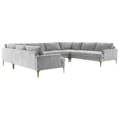 Tov Furniture Sofas and Loveseat, Loveseat,Love seatSectional,Sofa, Polyester,Velvet, Contemporary,Contemporary/ModernModern,Nuevo,Whiteline,Contemporary/Modern,tov,bellini,rossetto, Grey, Pine Wood,Polyester, Upholstery, Sectionals, 793580621702, RE