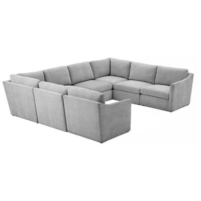 Sofas and Loveseat Tov Furniture Aiden Plywood Polyester Grey Upholstery REN-L06120-SEC4 793580629913 Sectionals Loveseat Love seatSectional So Polyester Contemporary Contemporary/Mode 