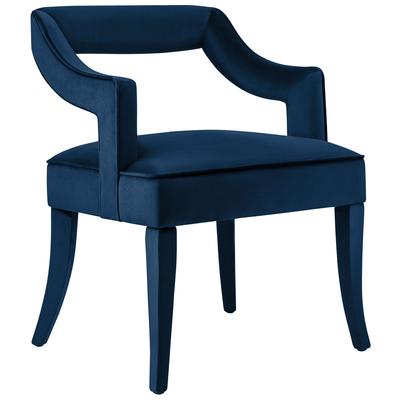 Chairs Tov Furniture Tiffany-Chair Velvet Navy Dining Room Furniture TOV-A212 806810354728 Dining Chairs Blue navy teal turquiose indig Stools Stool 