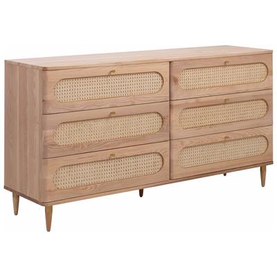 Tov Furniture Bedroom Chests and Dressers, , , , Natural, Cane,Iron,Wood, Bedroom Furniture, Dressers, 793611836365, TOV-B44160,Over 50 in.,Over 60 in.,Under 20 in.