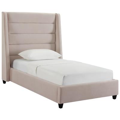 Tov Furniture Beds, Pink,Fuchsia,blush, Upholstered,Wood, King,Queen,Twin, Blush, Velvet,Wood, Bedroom Furniture, Beds, 793611828049, TOV-B6332