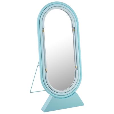 Mirrors Tov Furniture Neon-Mirror Glass Iron MDF Blue Decor TOV-C18420 793580618184 Mirrors 