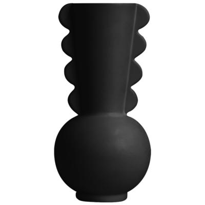 Vases-Urns-Trays-Finials Tov Furniture Amos-Vase Ceramic Black Decor TOV-C68613 793580625328 Black ebony Urns Vases Black Ceramic 0-20 