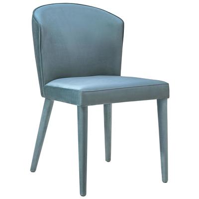 Chairs Tov Furniture Metropolitan-Chair Velvet Sea Blue Dining Room Furniture TOV-D57 806810354865 Dining Chairs Blue navy teal turquiose indig 