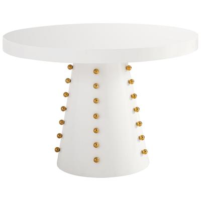 Accent Tables Tov Furniture Janice-Table MDF White Dining Room Furniture TOV-D68314 793580615541 Dining Tables Metal Tables metal aluminum ir 