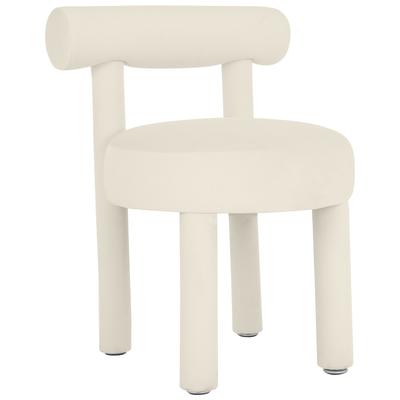 Dining Room Chairs Tov Furniture Carmel-DiningChair Velvet Wood Cream Dining Room Furniture TOV-D68592 793580624017 Dining Chairs Cream beige ivory sand nude HARDWOOD Velvet Wood MDF Plywo Velvet Wood Plywood 