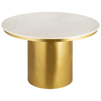 Dining Room Tables Tov Furniture Alisin-Table Marble Stainless Steel Gold White Dining Room Furniture TOV-GT5506 806810357729 Dining Tables Gold Metal Aluminum BRONZE Iro 