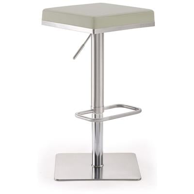 Bar Chairs and Stools Tov Furniture Bari-Stool Stainless Steel Light Grey Dining Room Furniture TOV-K3656 806810350867 Stools Gray Grey Bar Footrest 