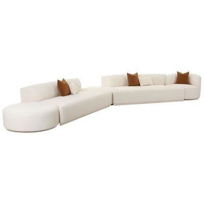 Tov Furniture Sofas and Loveseat, Chaise,LoungeLoveseat,Love seatSectional,Sofa, Contemporary,Contemporary/ModernModern,Nuevo,Whiteline,Contemporary/Modern,tov,bellini,rossetto, Cream, Boucle,Wood, Living Room Furniture, Secti
