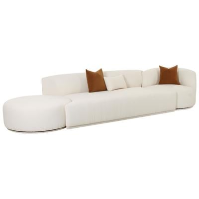 Sofas and Loveseat Tov Furniture Fickle-Sofa Boucle Wood Cream Living Room Furniture TOV-L6866-C-SO2 793580627339 Sofas Chaise LoungeLoveseat Love sea Contemporary Contemporary/Mode 