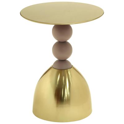 Accent Tables Tov Furniture Daleyza-Table Iron MDF Gold Living Room Furniture TOV-OC18450 793580624079 Side Tables Metal Tables metal aluminum ir 