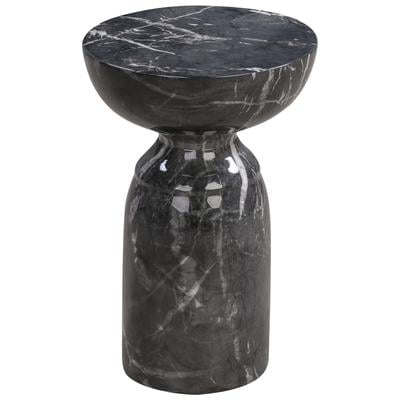 Tov Furniture Accent Tables, Accent Tables,accentSide Tables,side, Black, Concrete, Living Room Furniture, Side Tables, 793611828711, TOV-OC44040