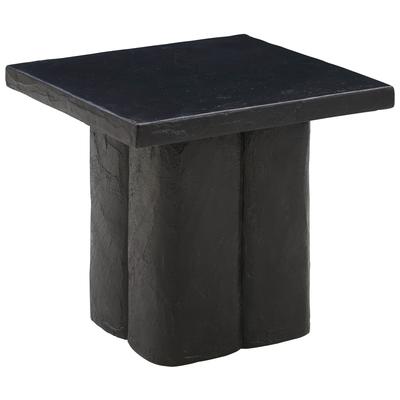 Tov Furniture Accent Tables, Accent Tables,accentSide Tables,side, Black, Concrete, Living Room Furniture, Side Tables, 793580617606, TOV-OC44164