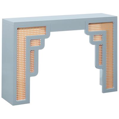 Accent Tables Tov Furniture Suzie-Console MDF Rattan Blue Living Room Furniture TOV-OC54209 793580622563 Console Tables Accent Tables accentConsole 