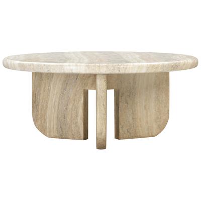 Tov Furniture Coffee Tables, Round, Concrete, Travertine, Concrete, Living Room Furniture, Coffee Tables, 793580627865, TOV-OC54246,Standard (14 - 22 in.)