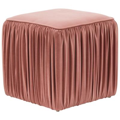Tov Furniture Ottomans and Benches, Footstool, Mauve, Velvet, Living Room Furniture, Ottomans, 793611834170, TOV-OC68215