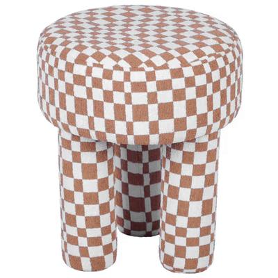 Chairs Tov Furniture Claire-Stool Boucle MDF Brown Living Room Furniture TOV-OC68756 793580628879 Ottomans Brown sable Stools Stool 