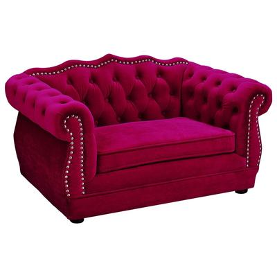 Pet Beds Tov Furniture Yorkshire-Petbed Velvet Pink Pet Furniture TOV-P2038-H 806810350928 Velvet Small 
