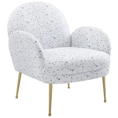 Chairs Tov Furniture Gwen- Chair Velvet Terrazzo Living Room Furniture TOV-S6435 793611830981 Accent Chairs Gold Accent Chairs Accent 