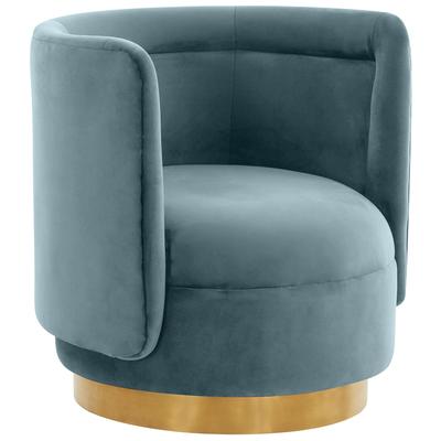 Chairs Tov Furniture Remy-Chair Velvet Bluestone Living Room Furniture TOV-S68260 793611834903 Accent Chairs Accent Chairs Accent 