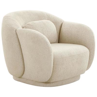 Chairs Tov Furniture Misty-Chair Boucle Plywood Cream Living Room Furniture TOV-S68615 793580625342 Accent Chairs Cream beige ivory sand nude Accent Chairs Accent 