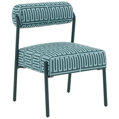 Chairs Tov Furniture Jolene-Chair Iron Linen Velvet Green Teal Living Room Furniture TOV-S68618 793580625434 Accent Chairs Blue navy teal turquiose indig Accent Chairs Accent 
