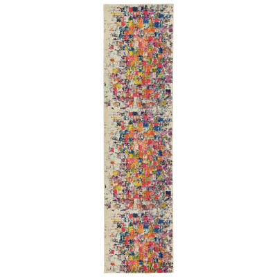 Unique Loom Rugs, synthetics,Olefin,polyester,polypropylene,Polyolefin,acrylic, Round, 10x2, Multi, Machine Made; 10x2, Abstract; Overdyed, Polypropylene, Area Rugs, 3125373