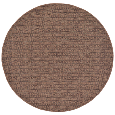Unique Loom Rugs, Brown,sable, synthetics,Olefin,polyester,polypropylene,Polyolefin,acrylic, Area Rugs,Area rugOutdoor, Octagons,Round, 6x6, Brown, Machine Made; 6x6, Striped; Geometric, Polypropylene, Area Rugs, 3126531