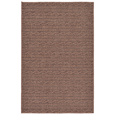 Unique Loom Rugs, Brown,sable, synthetics,Olefin,polyester,polypropylene,Polyolefin,acrylic, Area Rugs,Area rugOutdoor, Octagons,Rectangular, 5x3, Brown, Machine Made; 5x3, Striped; Geometric, Polypropylene, Area Rugs, 3126532