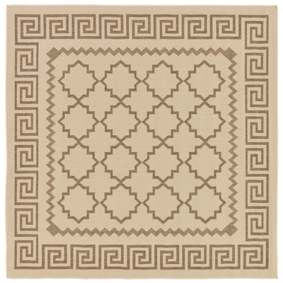 Rugs Unique Loom Outdoor Stars Polypropylene Beige 3126669 Area Rugs Beige Cream beige ivory sand n synthetics Olefin polyester po Area Rugs Area rugOutdoor Octagons Square 6x6 