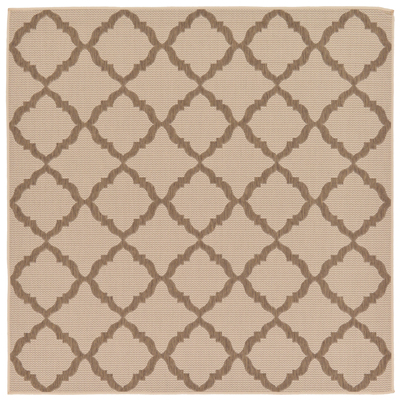 Rugs Unique Loom Outdoor Raised Trellis Polypropylene Beige 3126696 Area Rugs Beige Cream beige ivory sand n synthetics Olefin polyester po Area Rugs Area rugOutdoor Octagons Square 6x6 