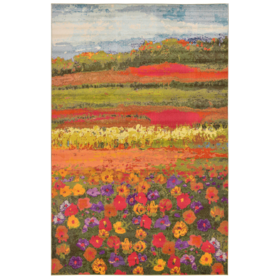 Unique Loom Rugs, synthetics,Olefin,polyester,polypropylene,Polyolefin,acrylic, Rectangular,Round, 16x10, Multi, Machine Made; 16x10, Floral; Botanical; Striped; Pictoral, Polypropylene, Area Rugs, 3126883