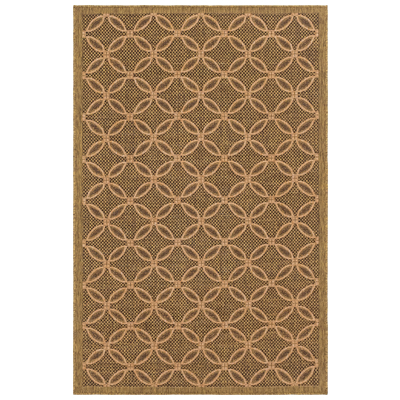 Rugs Unique Loom Outdoor Spiral Polypropylene Light Brown 3127211 Area Rugs Brown sable synthetics Olefin polyester po Area Rugs Area rugOutdoor Octagons Rectangular 8x5 