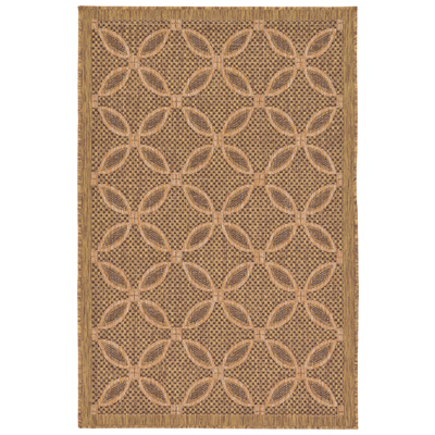 Rugs Unique Loom Outdoor Spiral Polypropylene Light Brown 3127212 Area Rugs Brown sable synthetics Olefin polyester po Area Rugs Area rugOutdoor Octagons Rectangular 5x3 