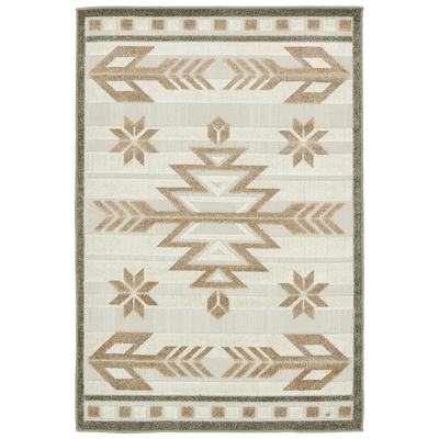 Unique Loom Rugs, Brown,sable, synthetics,Olefin,polyester,polypropylene,Polyolefin,acrylic, Outdoor, Rectangular, 6x4, Light Brown, Machine Made; 6x4, Southwestern; Geometric; Striped; Carved, Polypropylene, Area Rugs, 3132497