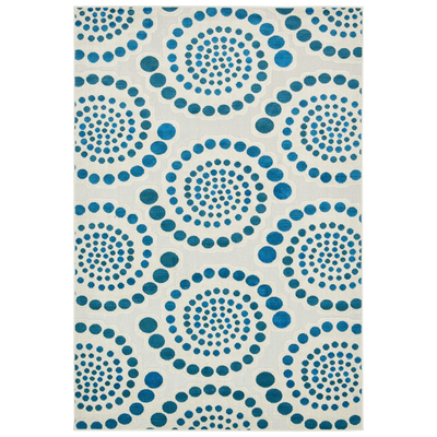 Unique Loom Rugs, Cream,beige,ivory,sand,nude, synthetics,Olefin,polyester,polypropylene,Polyolefin,acrylic, Outdoor, Rectangular, 9x6, Ivory, Machine Made; 9x6, Polka Dots; Geometric; Carved, Polypropylene, Area Rugs, 3132543