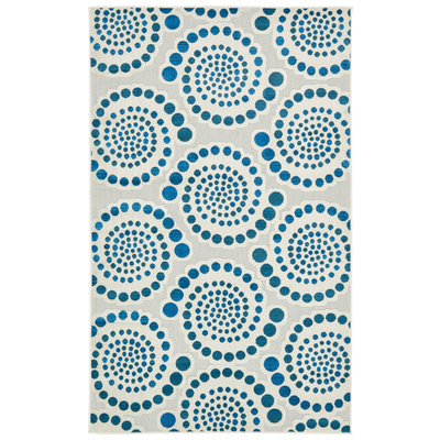 Unique Loom Rugs, Cream,beige,ivory,sand,nude, synthetics,Olefin,polyester,polypropylene,Polyolefin,acrylic, Outdoor, Rectangular, 8x5, Ivory, Machine Made; 8x5, Polka Dots; Geometric; Carved, Polypropylene, Area Rugs, 3132544