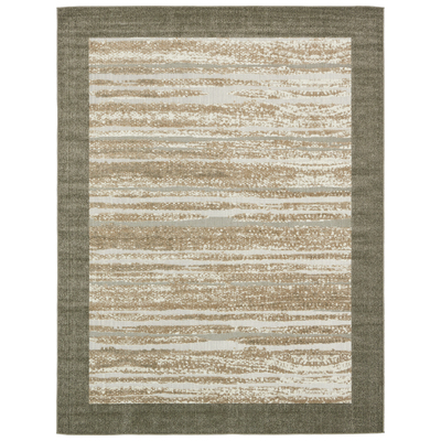 Unique Loom Rugs, Brown,sable, synthetics,Olefin,polyester,polypropylene,Polyolefin,acrylic, Outdoor, Rectangular, 12x9, Brown, Machine Made; 12x9, Border; Overdyed; Striped; Carved, Polypropylene, Area Rugs, 3132582