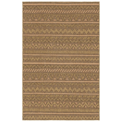 Unique Loom Rugs, Brown,sable, synthetics,Olefin,polyester,polypropylene,Polyolefin,acrylic, Area Rugs,Area rugOutdoor, Octagons,Rectangular, 8x5, Light Brown, Machine Made; 8x5, Geometric; Striped; Checkered; Chevron, Polypropylene, Area Rugs, 31356