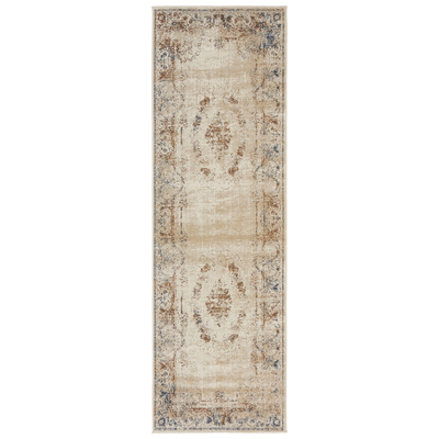 Unique Loom Rugs, Beige,Cream,beige,ivory,sand,nude, Chenille,synthetics,Olefin,polyester,polypropylene,Polyolefin,acrylic, 6x2, Beige, Machine Made; 6x2, Oriental; Border; Medallion; Overdyed; Carved, 85% Heatset Polypropylene and 15% Chenille Yarn,