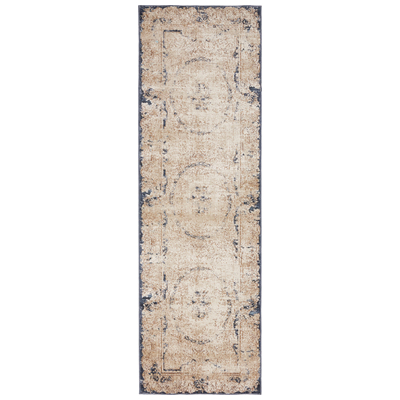 Unique Loom Rugs, Beige,Cream,beige,ivory,sand,nude, Chenille,synthetics,Olefin,polyester,polypropylene,Polyolefin,acrylic, 6x2, Beige, Machine Made; 6x2, Oriental; Border; Medallion; Overdyed; Carved, 85% Heatset Polypropylene and 15% Chenille Yarn,