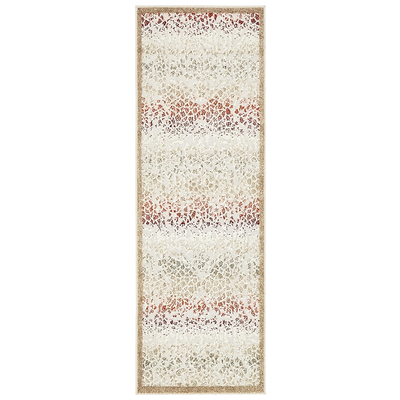 Unique Loom Rugs, Beige,Cream,beige,ivory,sand,nude, synthetics,Olefin,polyester,polypropylene,Polyolefin,acrylic, Outdoor, 6x2, Beige, Machine Made; 6x2, Damask; Striped; Border; Carved, Polypropylene, Area Rugs, 3136726