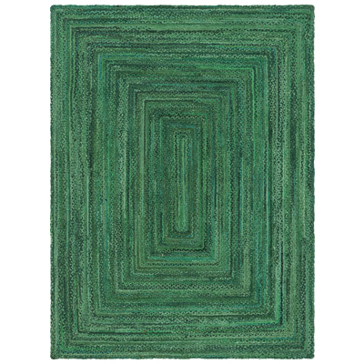Rugs Unique Loom Braided Chindi 100% Cotton Green 3142688 Area Rugs Blue navy teal turquiose indig Cotton denim Rectangular 12x9 