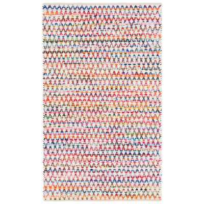 Unique Loom Rugs, Cotton,denimPolyester,synthetics,Olefin,polyester,polypropylene,Polyolefin,acrylic, Rectangular, 8x5, Multi, Hand Woven; 8x5, Geometric; Trellis; Braided, 95% Polyester and 5% Cotton, Area Rugs, 3142957