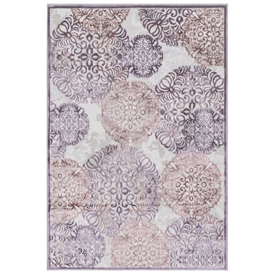 Unique Loom Rugs, Polyester,synthetics,Olefin,polyester,polypropylene,Polyolefin,acrylic, Rectangular, 6x4, Violet, Machine Made; 6x4, Carved; Overdyed; Polka Dot, 85% Polypropylene and 15% Texture Shrink Polyester, Area Rugs, 3143629