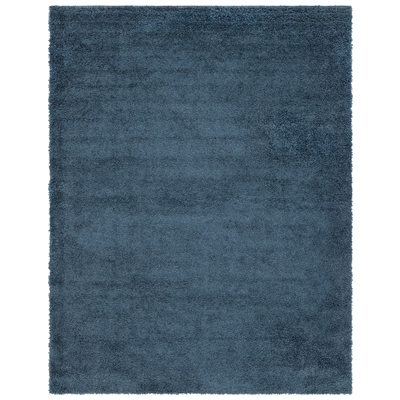 Rugs Unique Loom Davos Shag Polypropylene Marine Blue 3145903 Area Rugs Blue navy teal turquiose indig synthetics Olefin polyester po Rectangular 13x10 