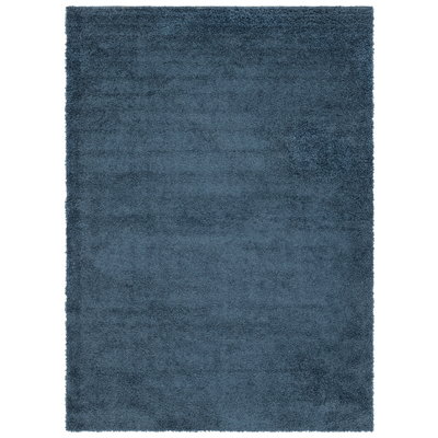 Rugs Unique Loom Davos Shag Polypropylene Marine Blue 3145905 Area Rugs Blue navy teal turquiose indig synthetics Olefin polyester po Rectangular 11x8 